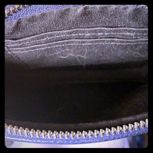 Coach metallic sapphire double zip Crossbody.